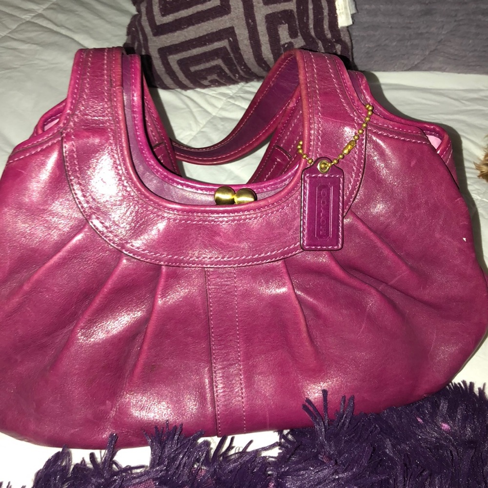 Magenta authentic coach handbag
